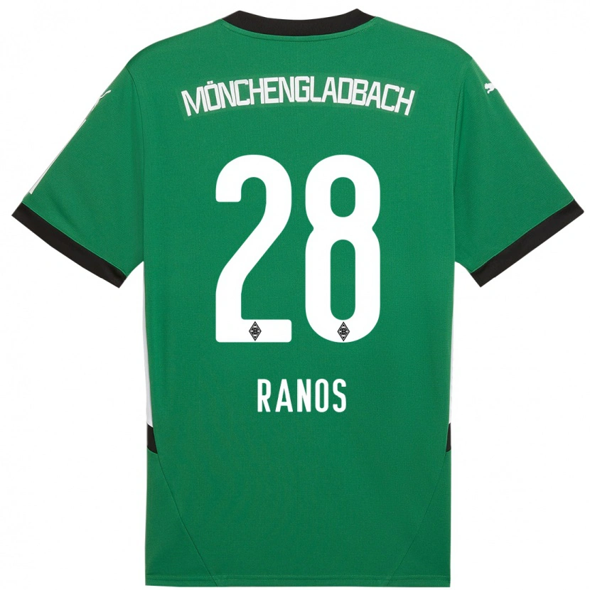 Danxen Kinder Grant-Leon Ranos #28 Grün Weiß Auswärtstrikot Trikot 2024/25 T-Shirt