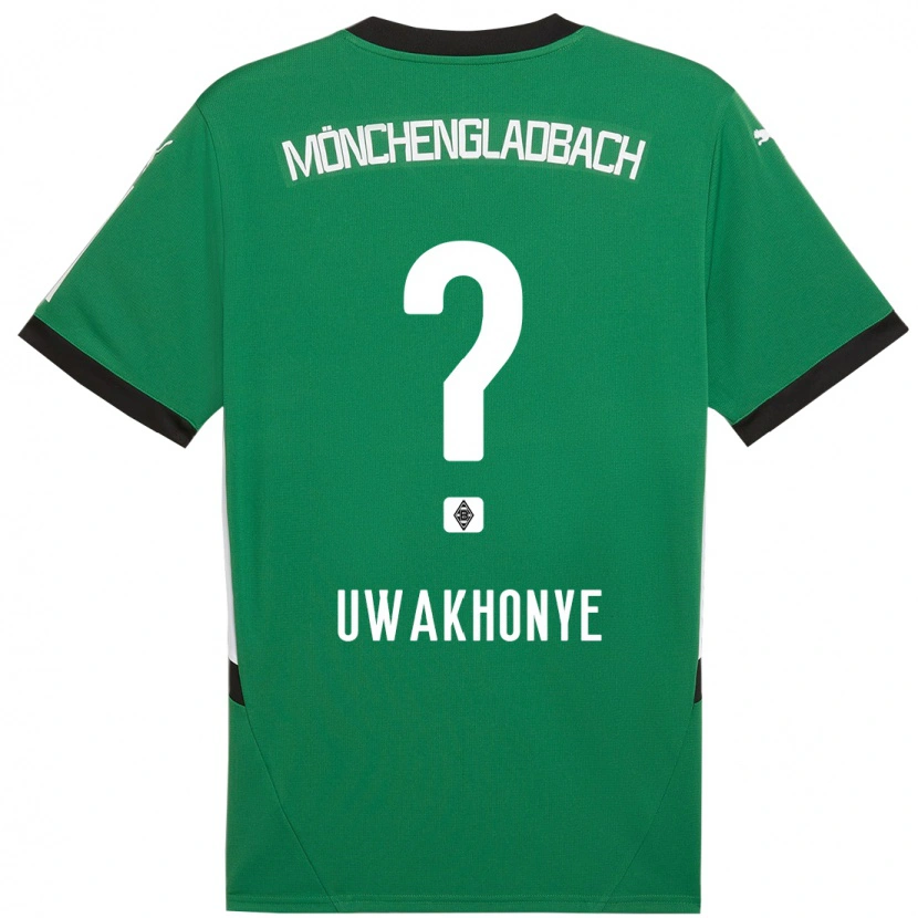 Danxen Kinder Josiah Uwakhonye #0 Grün Weiß Auswärtstrikot Trikot 2024/25 T-Shirt