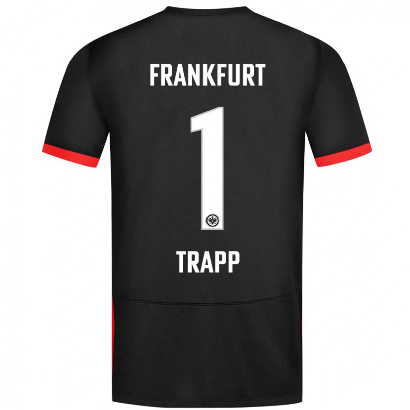 Danxen Kinder Kevin Trapp #1 Schwarz Auswärtstrikot Trikot 2024/25 T-Shirt