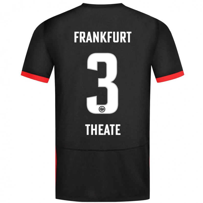 Danxen Kinder Arthur Theate #3 Schwarz Auswärtstrikot Trikot 2024/25 T-Shirt