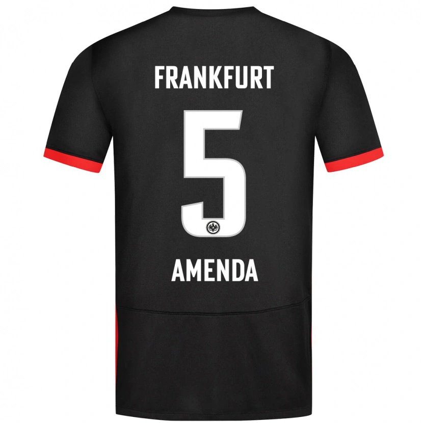 Danxen Kinder Aurèle Amenda #5 Schwarz Auswärtstrikot Trikot 2024/25 T-Shirt