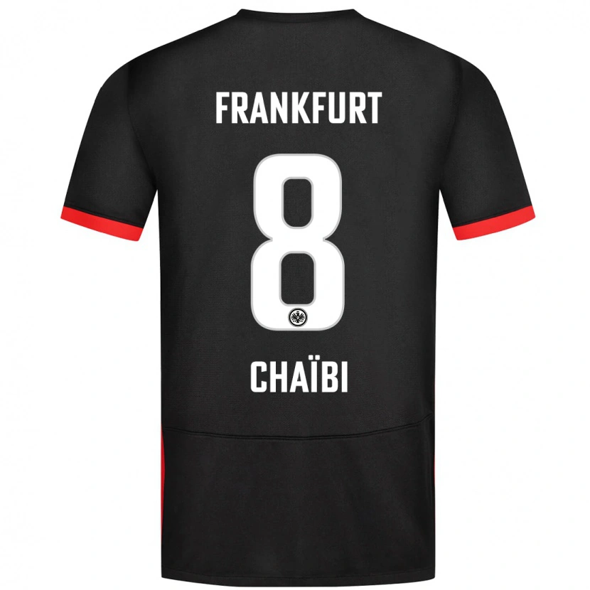 Danxen Kinder Farès Chaïbi #8 Schwarz Auswärtstrikot Trikot 2024/25 T-Shirt