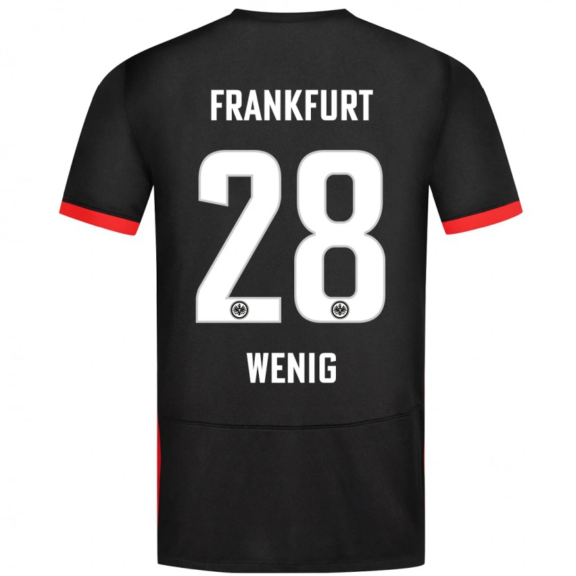 Danxen Kinder Marcel Wenig #28 Schwarz Auswärtstrikot Trikot 2024/25 T-Shirt