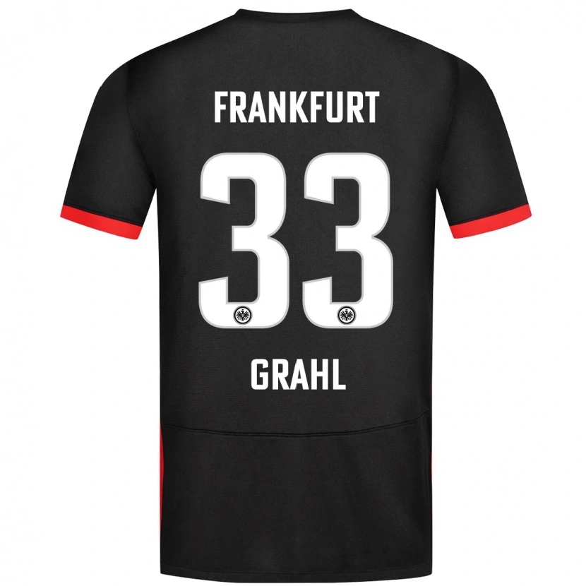 Danxen Kinder Jens Grahl #33 Schwarz Auswärtstrikot Trikot 2024/25 T-Shirt