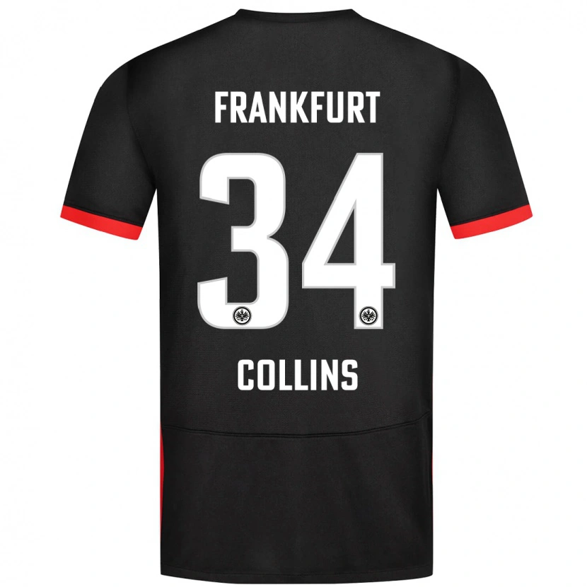 Danxen Kinder Nnamdi Collins #34 Schwarz Auswärtstrikot Trikot 2024/25 T-Shirt