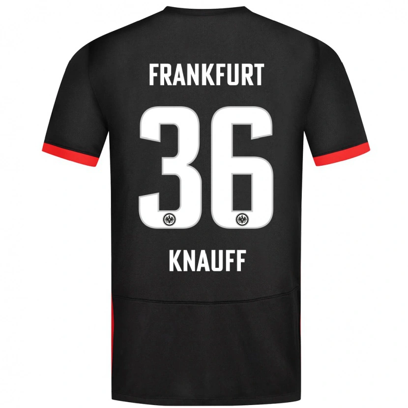 Danxen Kinder Ansgar Knauff #36 Schwarz Auswärtstrikot Trikot 2024/25 T-Shirt