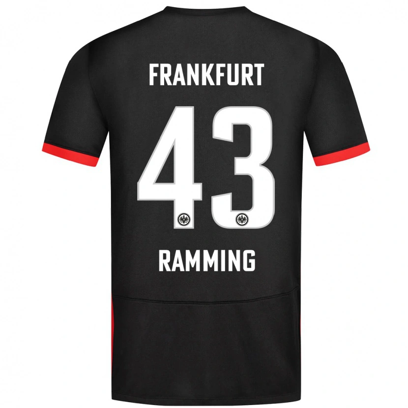 Danxen Kinder Nils Ramming #43 Schwarz Auswärtstrikot Trikot 2024/25 T-Shirt