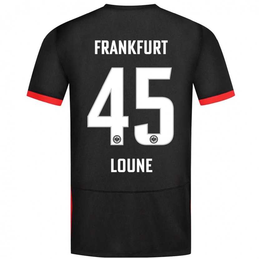 Danxen Kinder Mehdi Loune #45 Schwarz Auswärtstrikot Trikot 2024/25 T-Shirt