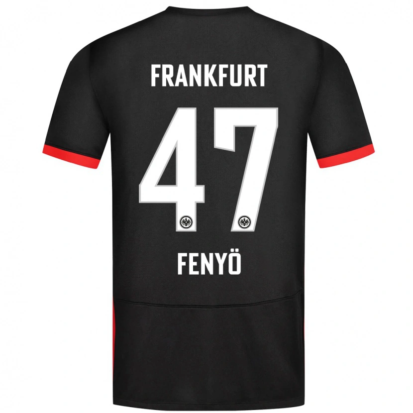 Danxen Kinder Noah Fenyő #47 Schwarz Auswärtstrikot Trikot 2024/25 T-Shirt