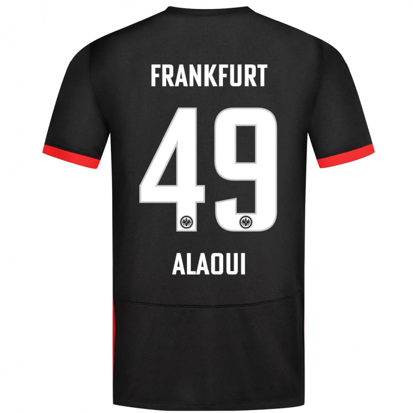 Danxen Kinder Anas Alaoui #49 Schwarz Auswärtstrikot Trikot 2024/25 T-Shirt