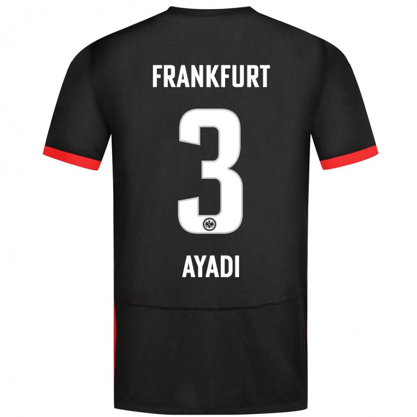 Danxen Kinder Akram Ayadi #3 Schwarz Auswärtstrikot Trikot 2024/25 T-Shirt