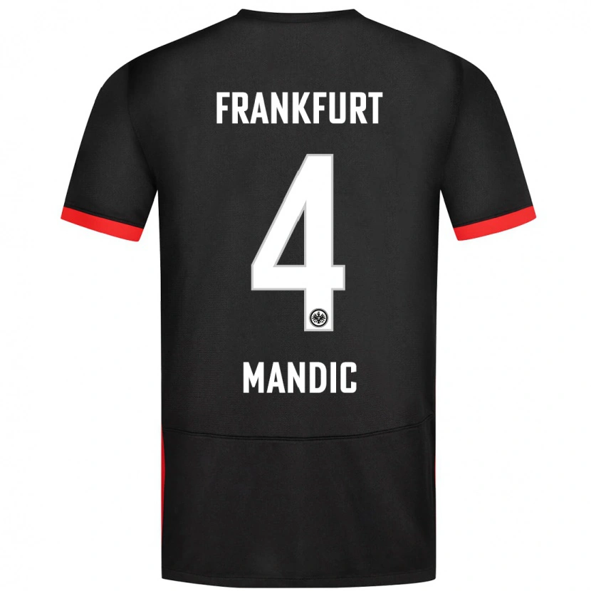 Danxen Kinder Kristian Mandic #4 Schwarz Auswärtstrikot Trikot 2024/25 T-Shirt