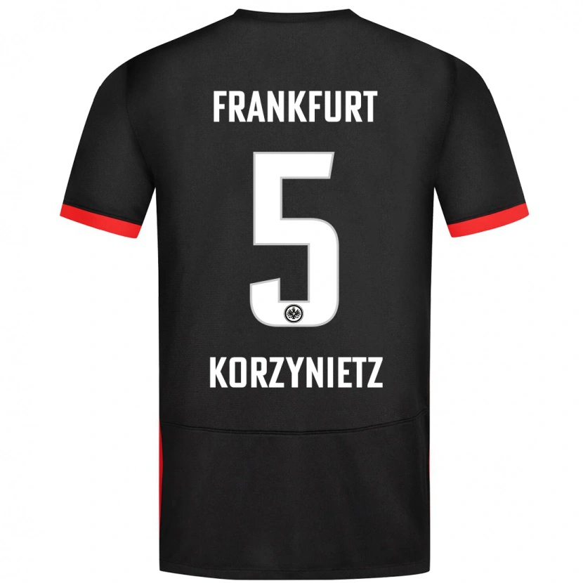 Danxen Kinder Jaden Korzynietz #5 Schwarz Auswärtstrikot Trikot 2024/25 T-Shirt