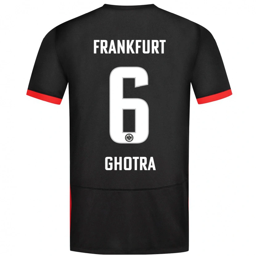 Danxen Kinder Harpreet Ghotra #6 Schwarz Auswärtstrikot Trikot 2024/25 T-Shirt