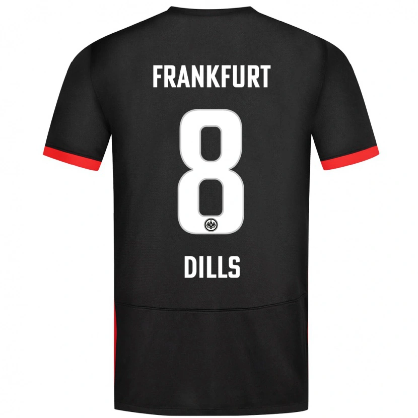 Danxen Kinder Marvin Dills #8 Schwarz Auswärtstrikot Trikot 2024/25 T-Shirt