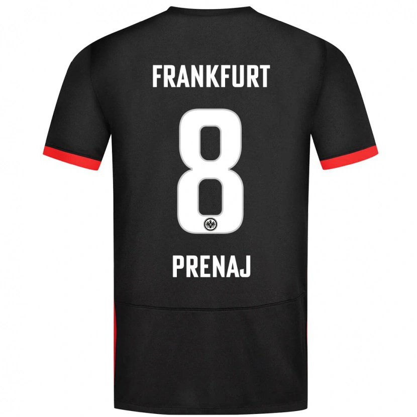 Danxen Kinder Christian Prenaj #8 Schwarz Auswärtstrikot Trikot 2024/25 T-Shirt