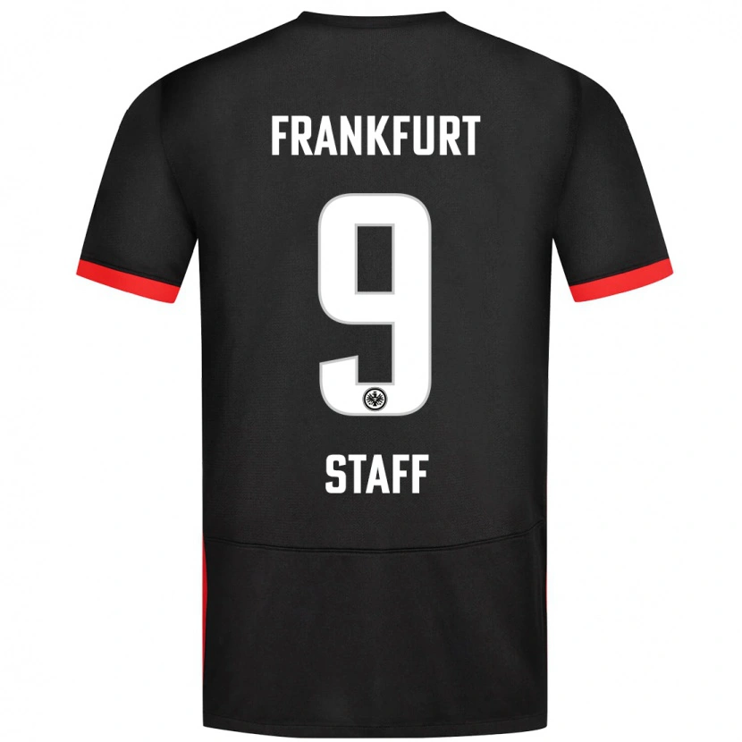 Danxen Kinder Alexander Staff #9 Schwarz Auswärtstrikot Trikot 2024/25 T-Shirt