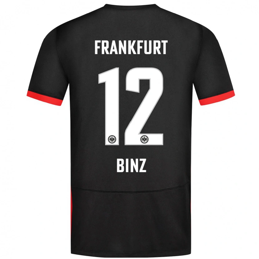 Danxen Kinder Sam Binz #12 Schwarz Auswärtstrikot Trikot 2024/25 T-Shirt