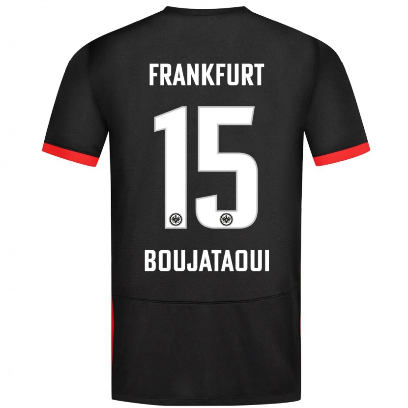 Danxen Kinder Tarik Boujataoui #15 Schwarz Auswärtstrikot Trikot 2024/25 T-Shirt