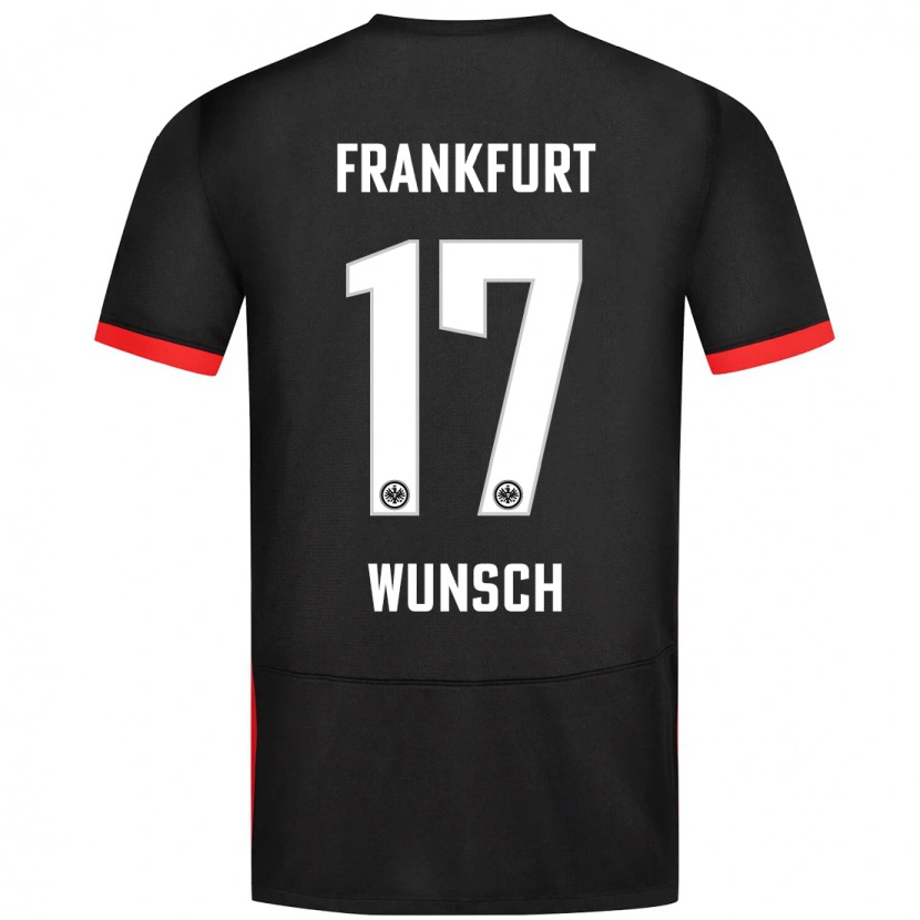 Danxen Kinder Paul Wünsch #17 Schwarz Auswärtstrikot Trikot 2024/25 T-Shirt