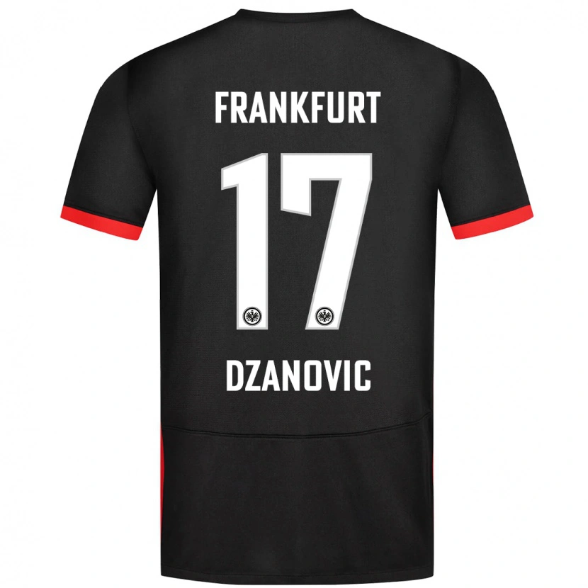 Danxen Kinder Benjamin Dzanovic #17 Schwarz Auswärtstrikot Trikot 2024/25 T-Shirt