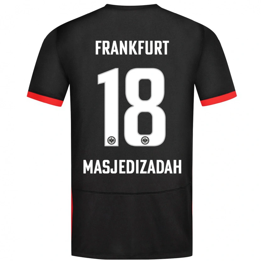 Danxen Kinder Abolfazl Masjedizadah #18 Schwarz Auswärtstrikot Trikot 2024/25 T-Shirt