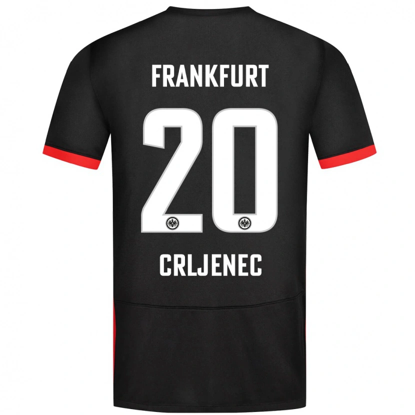 Danxen Kinder Dominik Crljenec #20 Schwarz Auswärtstrikot Trikot 2024/25 T-Shirt