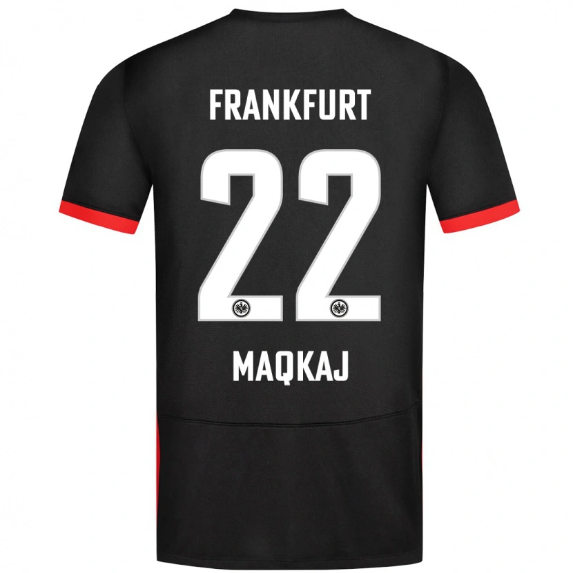 Danxen Kinder Dritan Maqkaj #22 Schwarz Auswärtstrikot Trikot 2024/25 T-Shirt