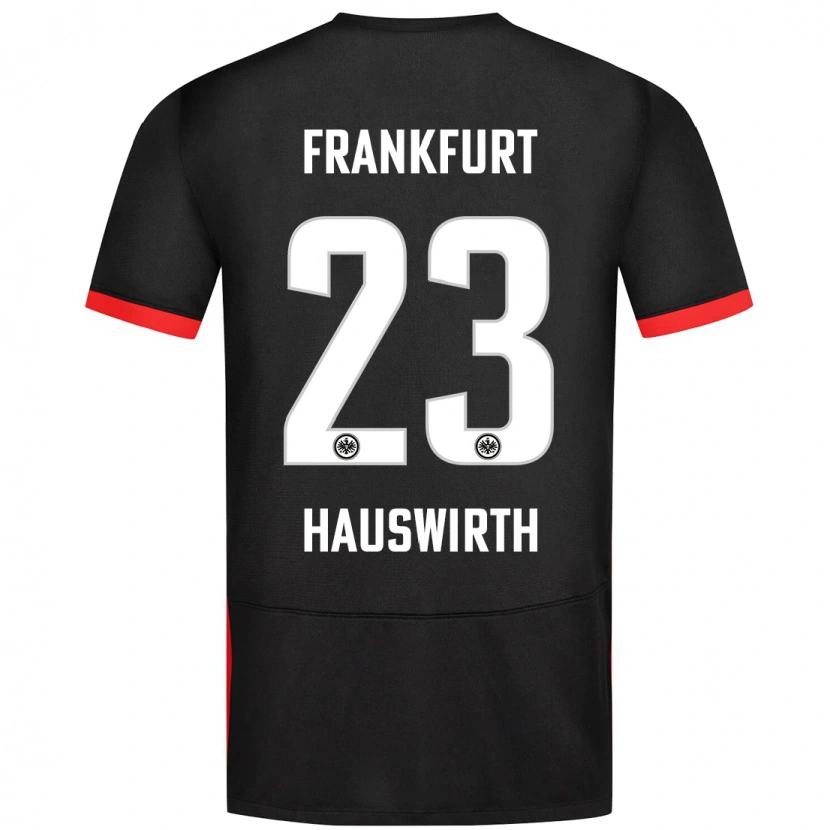 Danxen Kinder Max Hauswirth #23 Schwarz Auswärtstrikot Trikot 2024/25 T-Shirt