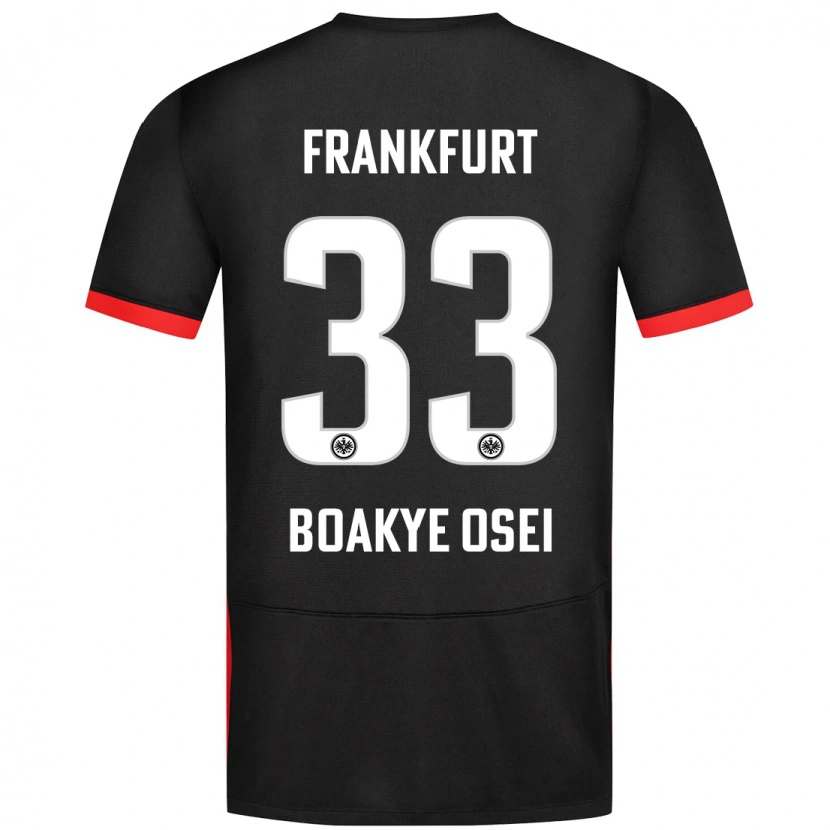 Danxen Kinder Derek Boakye-Osei #33 Schwarz Auswärtstrikot Trikot 2024/25 T-Shirt