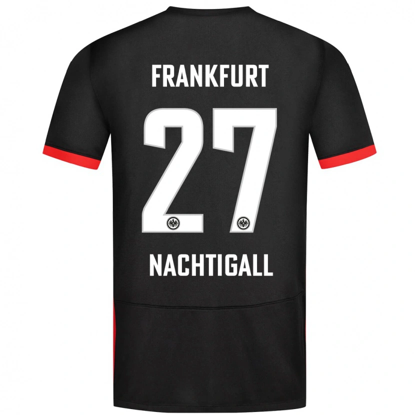 Danxen Kinder Sophie Nachtigall #27 Schwarz Auswärtstrikot Trikot 2024/25 T-Shirt