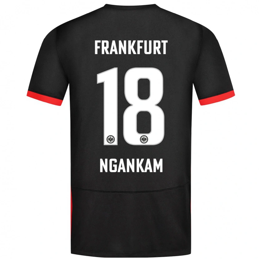 Danxen Kinder Jessic Ngankam #18 Schwarz Auswärtstrikot Trikot 2024/25 T-Shirt