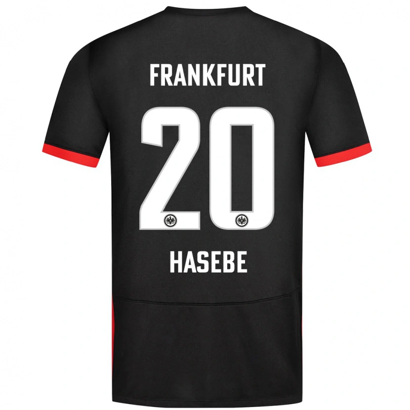 Danxen Kinder Makoto Hasebe #20 Schwarz Auswärtstrikot Trikot 2024/25 T-Shirt