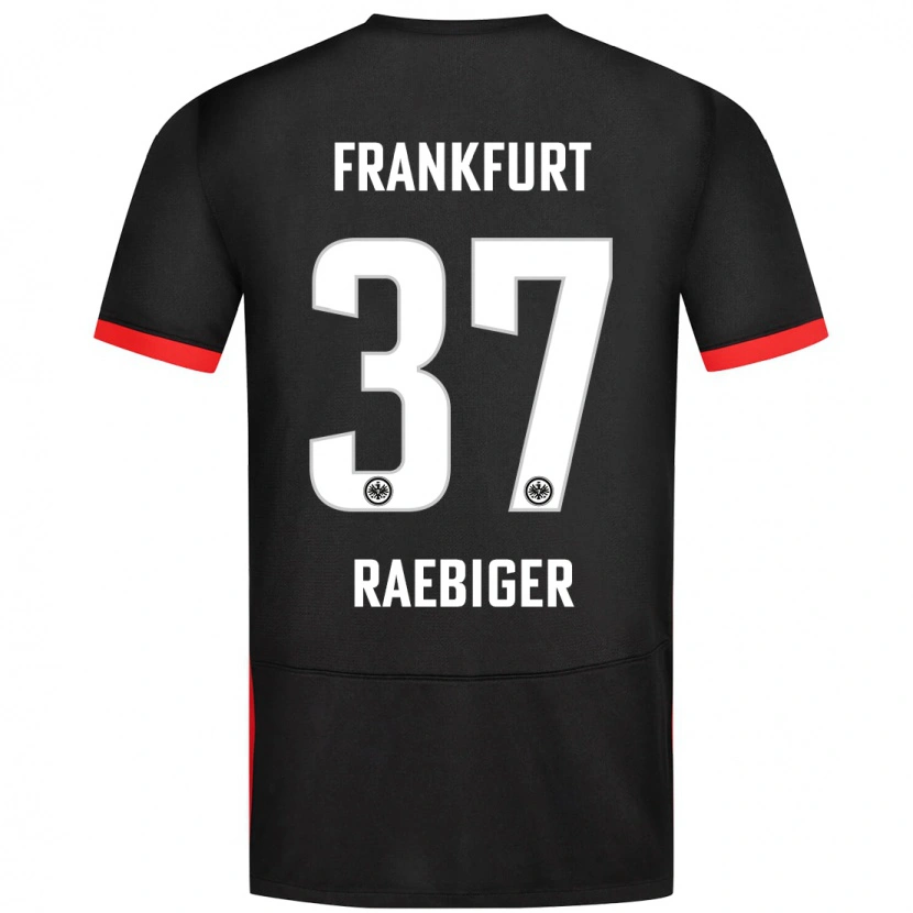 Danxen Kinder Sidney Raebiger #37 Schwarz Auswärtstrikot Trikot 2024/25 T-Shirt