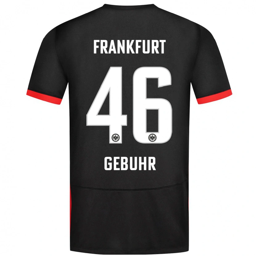 Danxen Kinder Dario Gebuhr #46 Schwarz Auswärtstrikot Trikot 2024/25 T-Shirt