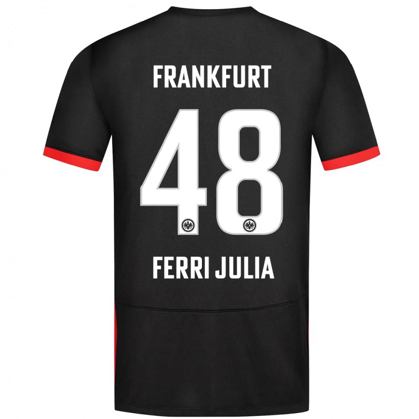 Danxen Kinder Nacho Ferri #48 Schwarz Auswärtstrikot Trikot 2024/25 T-Shirt