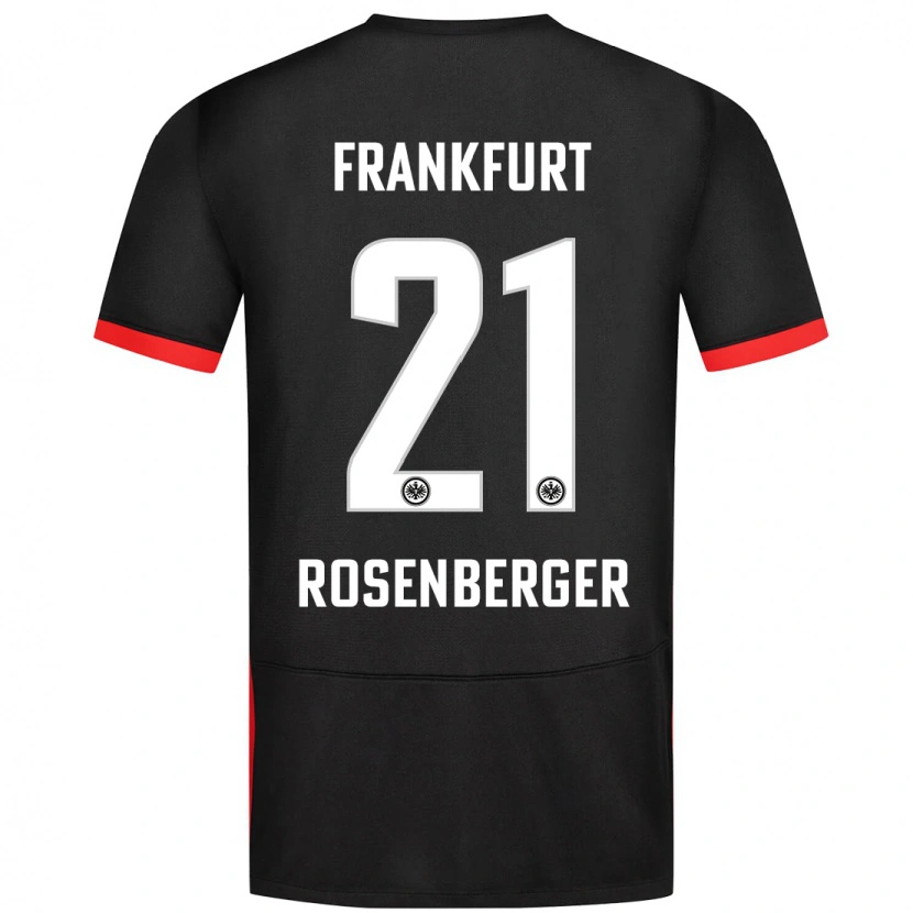 Danxen Kinder Robin Rosenberger #21 Schwarz Auswärtstrikot Trikot 2024/25 T-Shirt