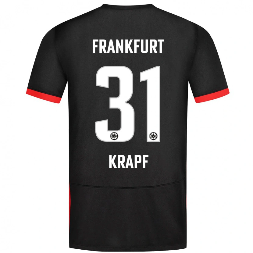 Danxen Kinder Maximilian Krapf #31 Schwarz Auswärtstrikot Trikot 2024/25 T-Shirt