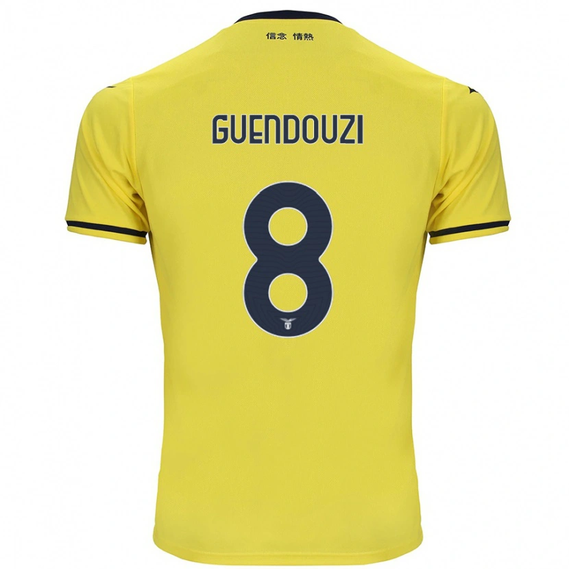 Danxen Kinder Mattéo Guendouzi #8 Gelb Auswärtstrikot Trikot 2024/25 T-Shirt