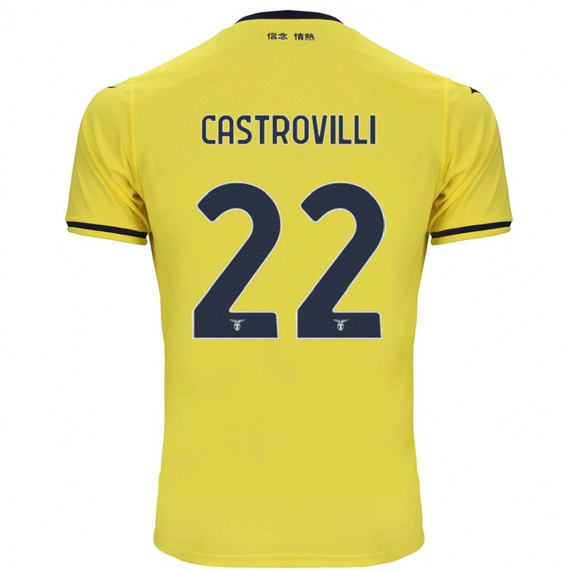 Danxen Kinder Gaetano Castrovilli #22 Gelb Auswärtstrikot Trikot 2024/25 T-Shirt