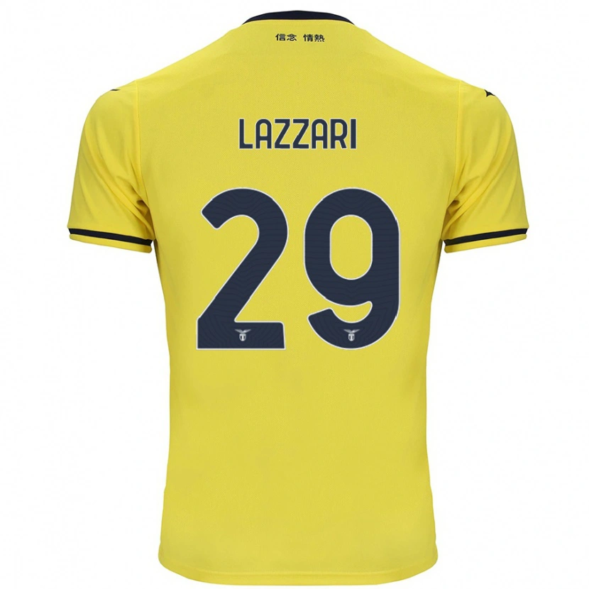 Danxen Kinder Manuel Lazzari #29 Gelb Auswärtstrikot Trikot 2024/25 T-Shirt