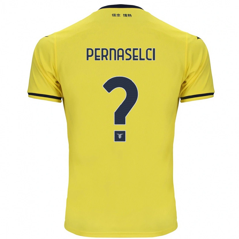 Danxen Kinder Leonardo Pernaselci #0 Gelb Auswärtstrikot Trikot 2024/25 T-Shirt