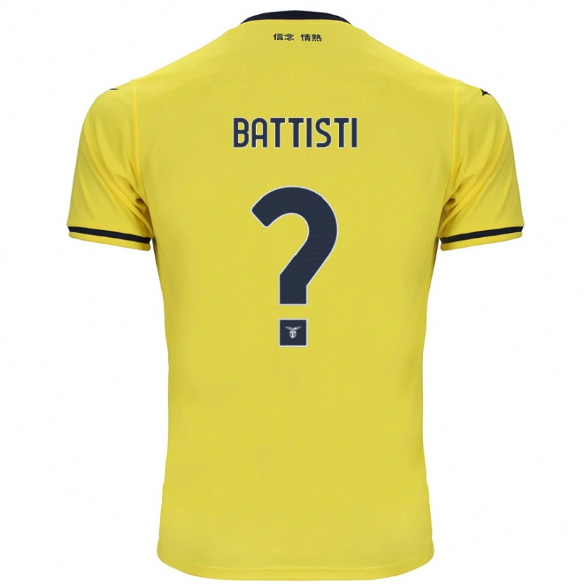 Danxen Kinder Valerio Battisti #0 Gelb Auswärtstrikot Trikot 2024/25 T-Shirt