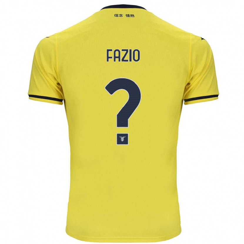 Danxen Kinder Francesco Fazio #0 Gelb Auswärtstrikot Trikot 2024/25 T-Shirt