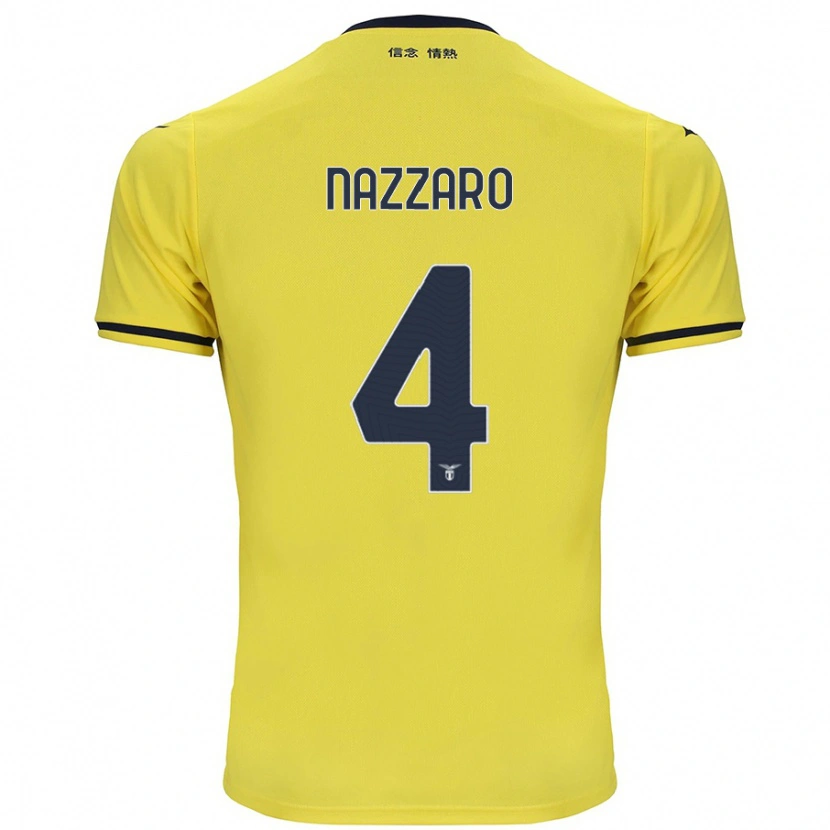 Danxen Kinder Marco Nazzaro #4 Gelb Auswärtstrikot Trikot 2024/25 T-Shirt