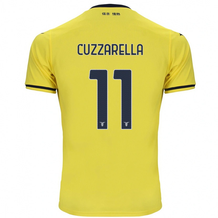 Danxen Kinder Cristian Cuzzarella #11 Gelb Auswärtstrikot Trikot 2024/25 T-Shirt