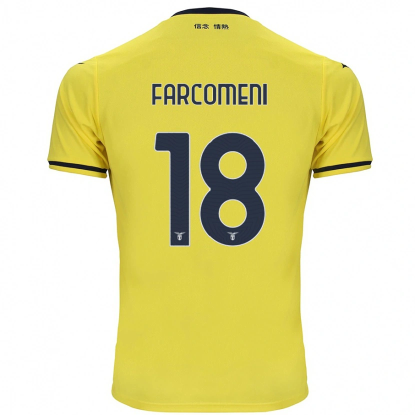 Danxen Kinder Valerio Farcomeni #18 Gelb Auswärtstrikot Trikot 2024/25 T-Shirt