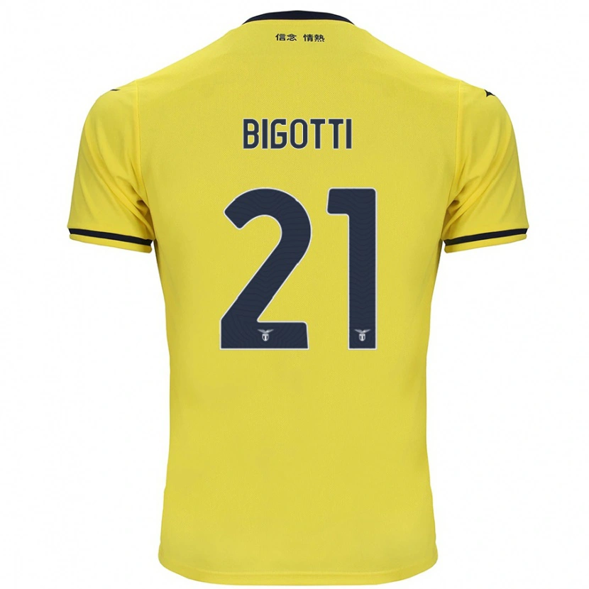 Danxen Kinder Massimo Bigotti #21 Gelb Auswärtstrikot Trikot 2024/25 T-Shirt