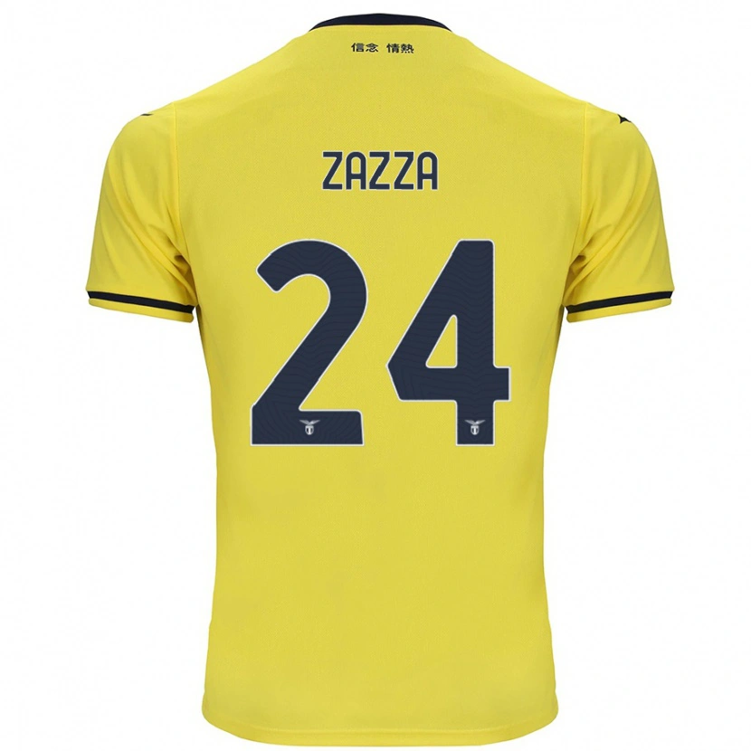 Danxen Kinder Matteo Zazza #24 Gelb Auswärtstrikot Trikot 2024/25 T-Shirt