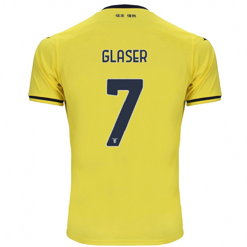 Danxen Kinder Julia Glaser #7 Gelb Auswärtstrikot Trikot 2024/25 T-Shirt